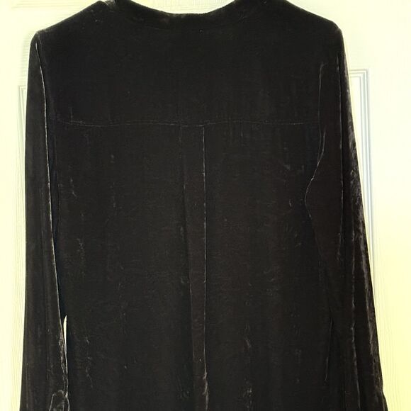 Eileen Fisher Mandarin Collar Silk Blend Tunic Shirt Dress Sz Small Petite - Picture 5 of 10